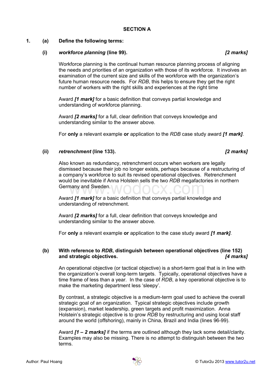 10 Mock Exam Mark Scheme (SL)：10模拟考试标记方案（SL）.docx_第2页