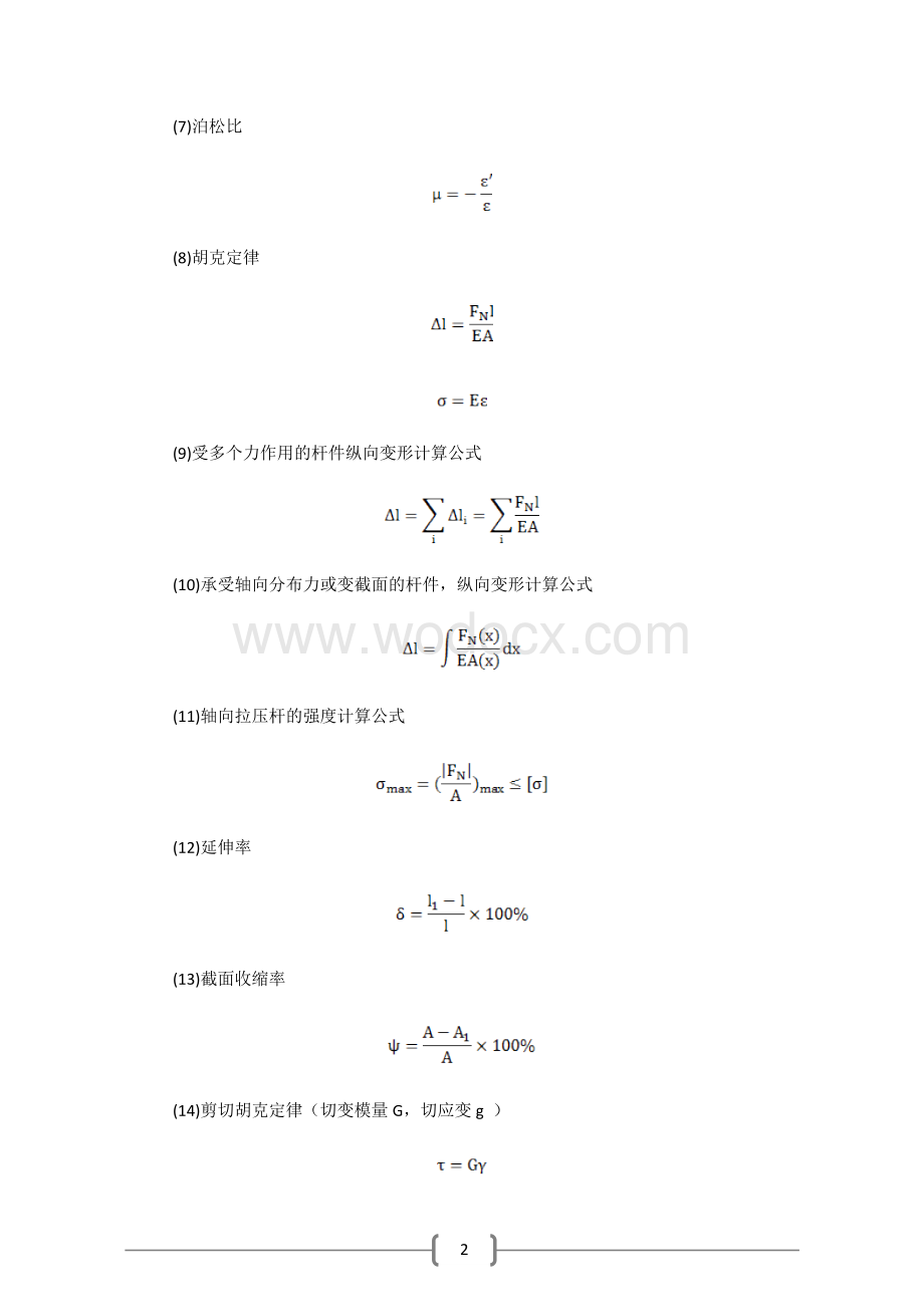 材料力学基本公式.doc_第2页