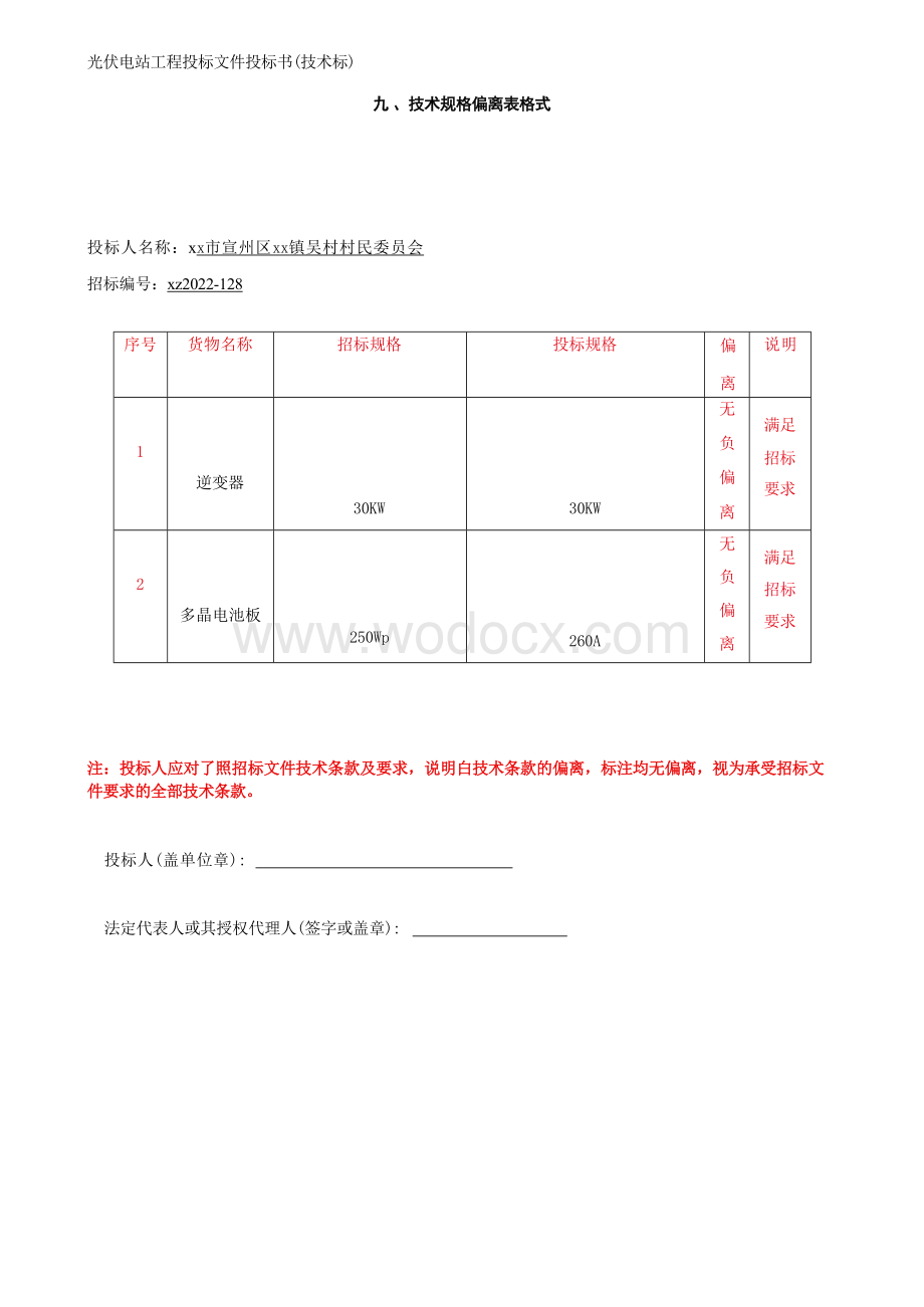 某光伏电站工程投标文件（技术部分）.docx_第2页