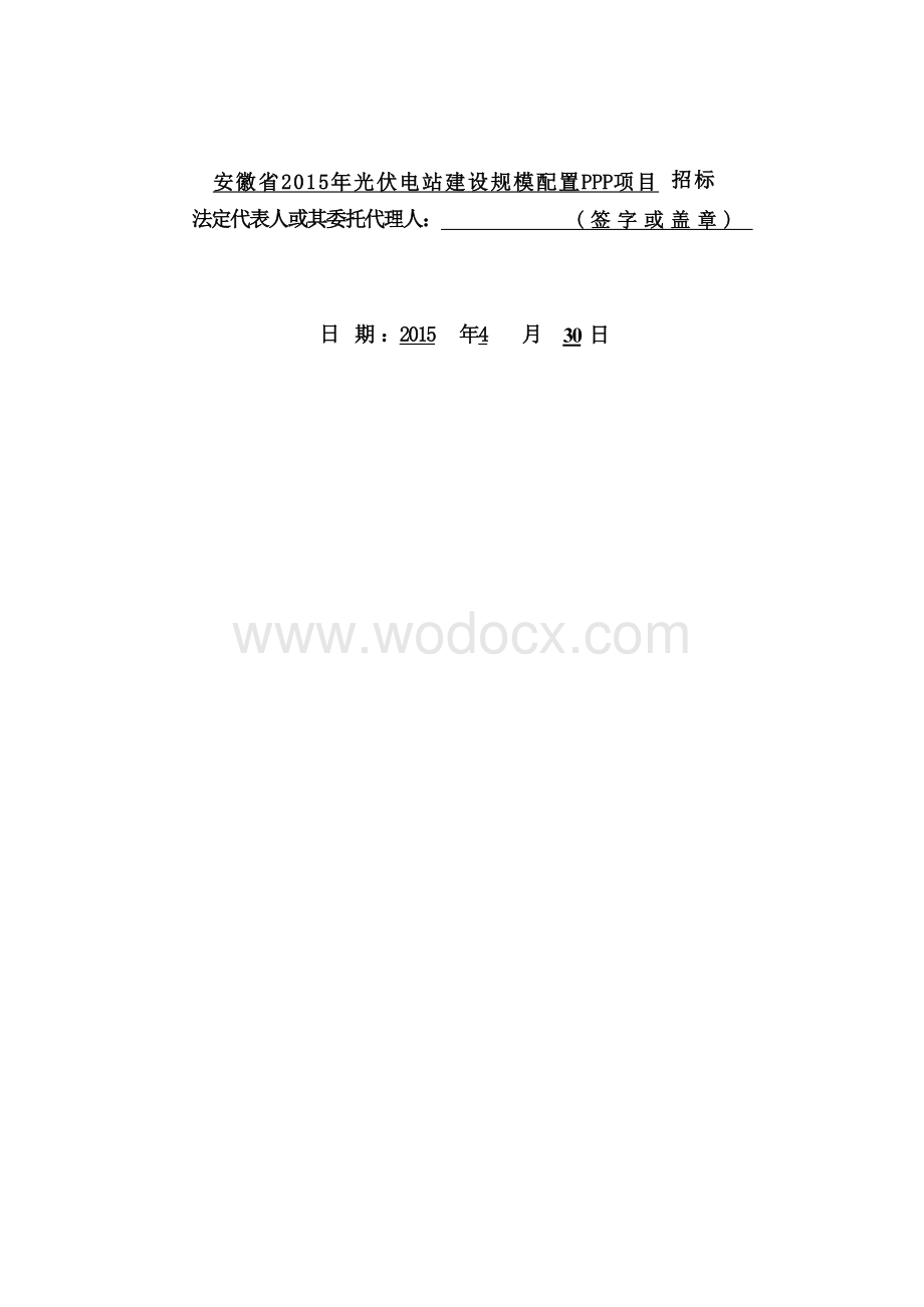 安徽省某光伏电站建设规模配置PPP项目投标.docx_第2页