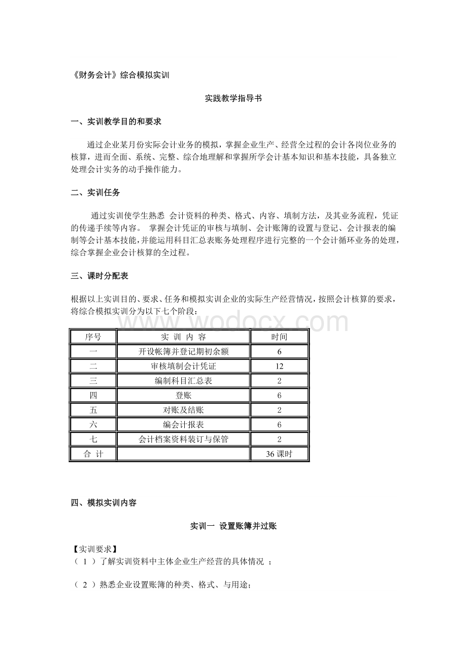 财务会计综合模拟实训.doc_第1页