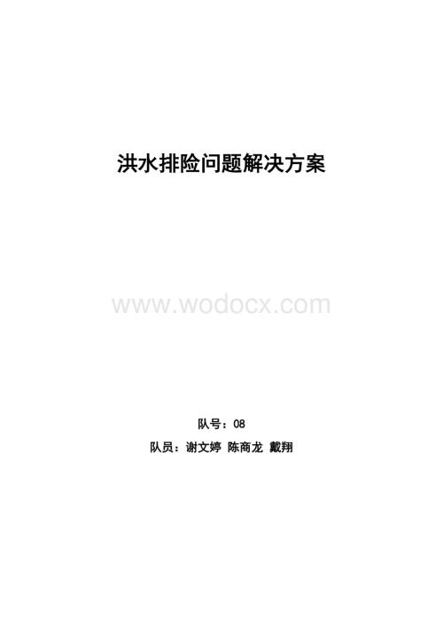 洪水排险问题解决方案.docx