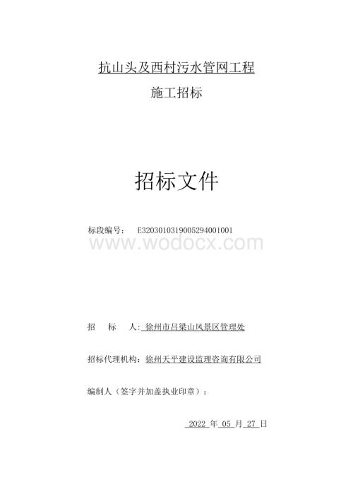 土石方及污水管网系统工程招标文件.pdf