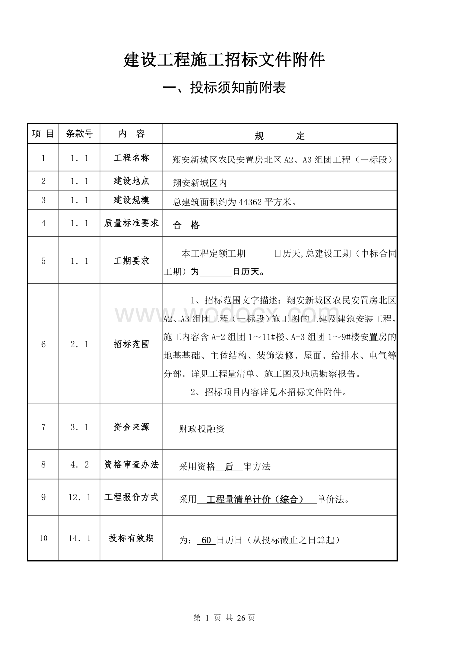 翔安农民安置房北区附件_拟签建设工程施工合同.doc_第1页